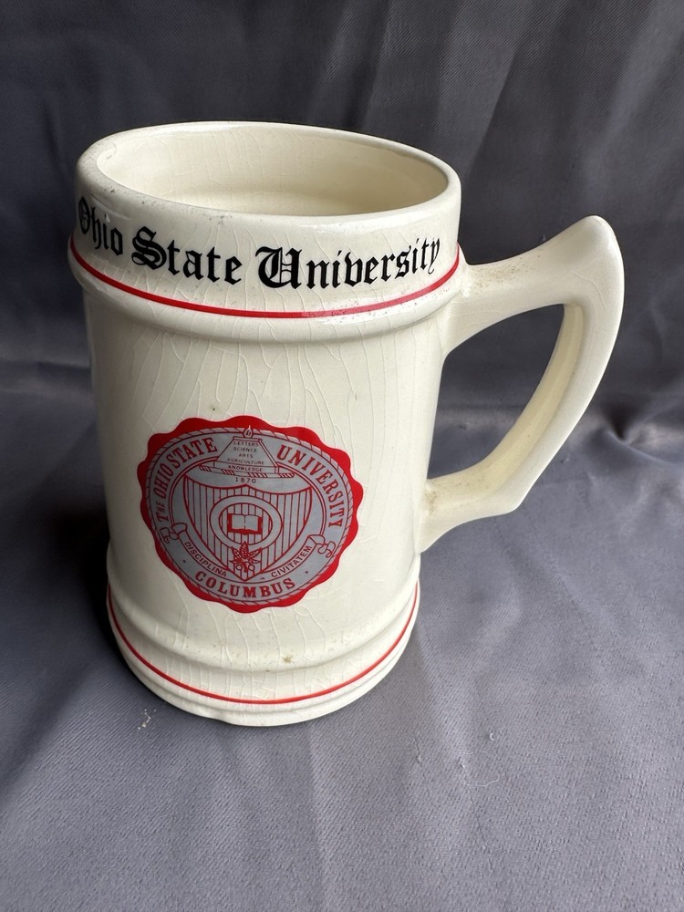 VINTAGE Ohio State University Tankard Beer Mug Stein W. C. Bunting Co. Very Nice