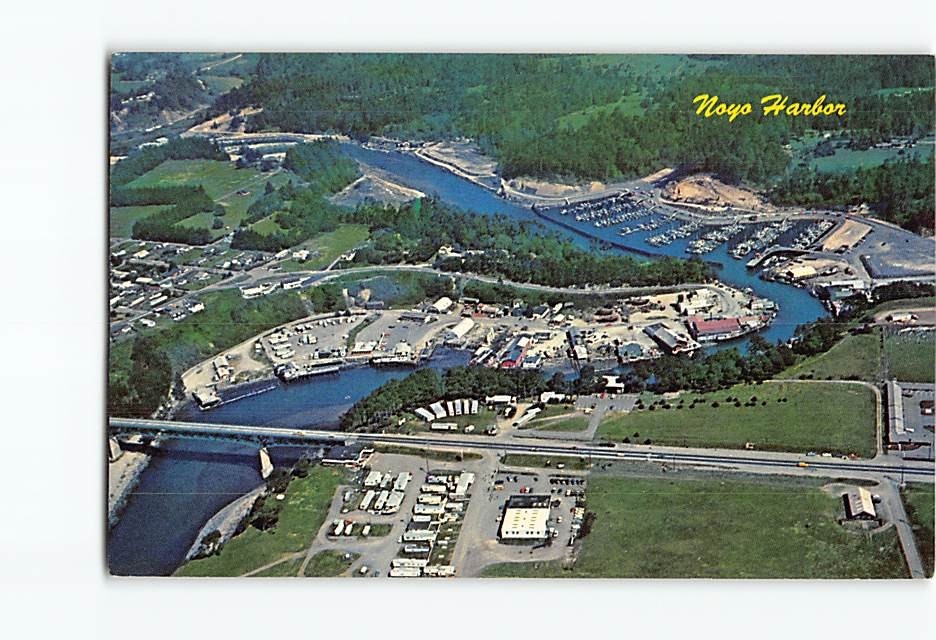Postcard Noyo Harbor & Fishing Village Fort Bragg California USA