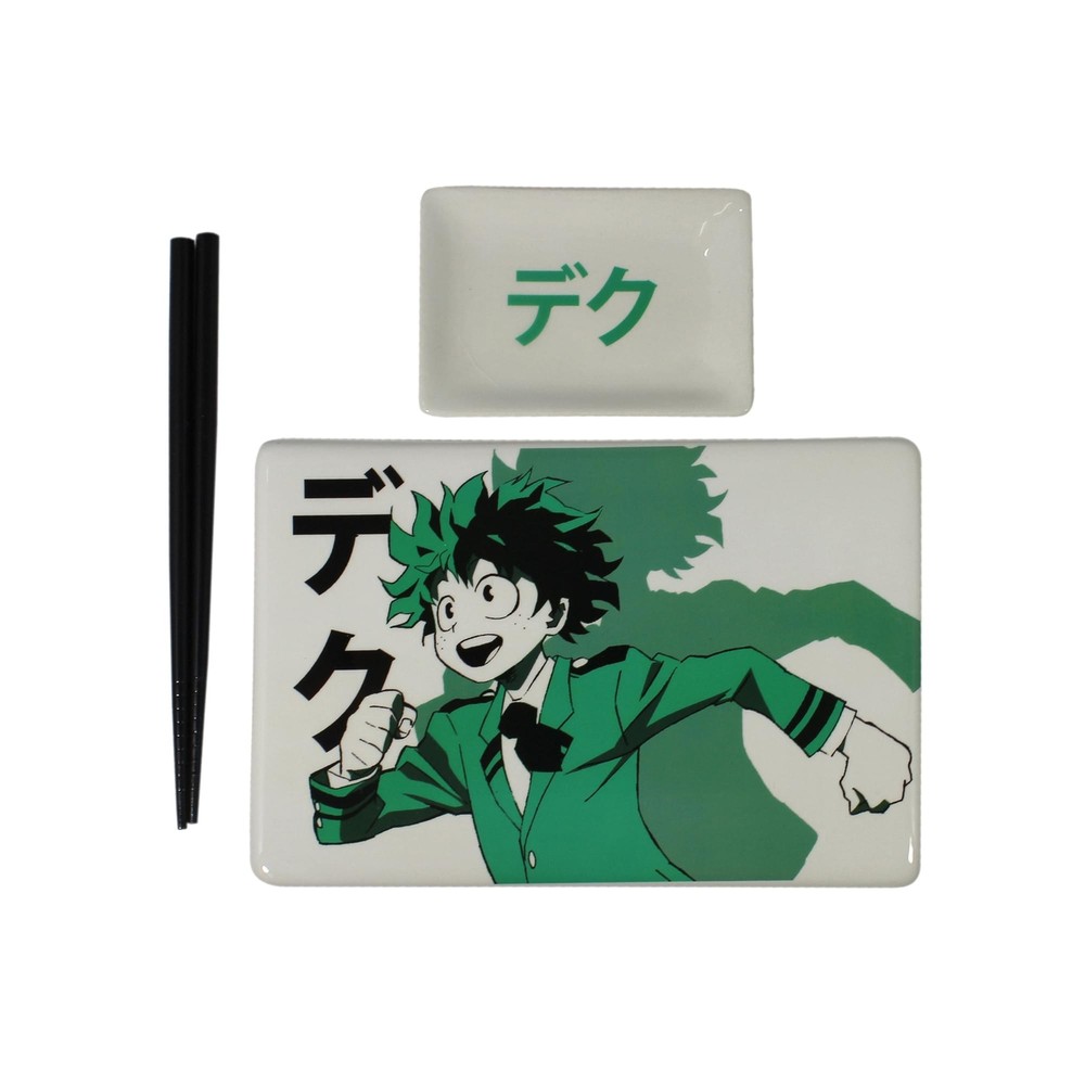 My Hero Academia Deku Sushi Plate Set | Sushi Plate, Soy Sauce Dish, &