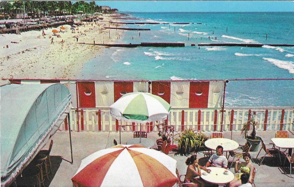 Vintage Florida Chrome Postcard Palm Beach Gay and Colorful Pier
