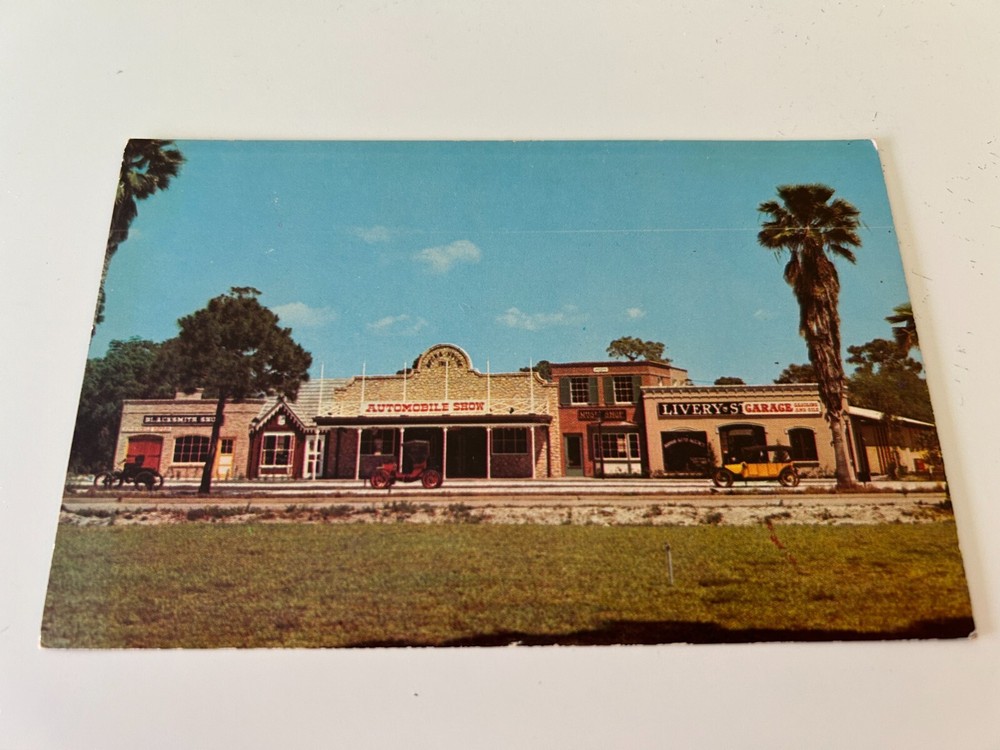 Maine Front Entrance Horn's Cars of Yesterday Sarasota Florida Postcard