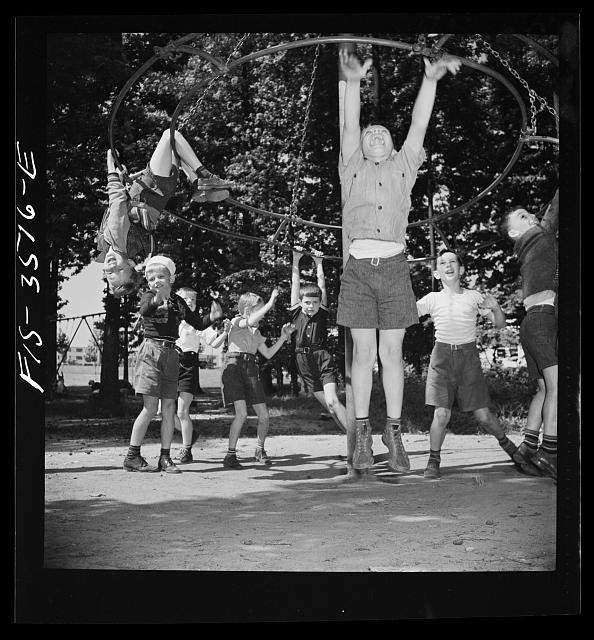 Photo:Greenbelt Maryland 1942 children playground federal housing project