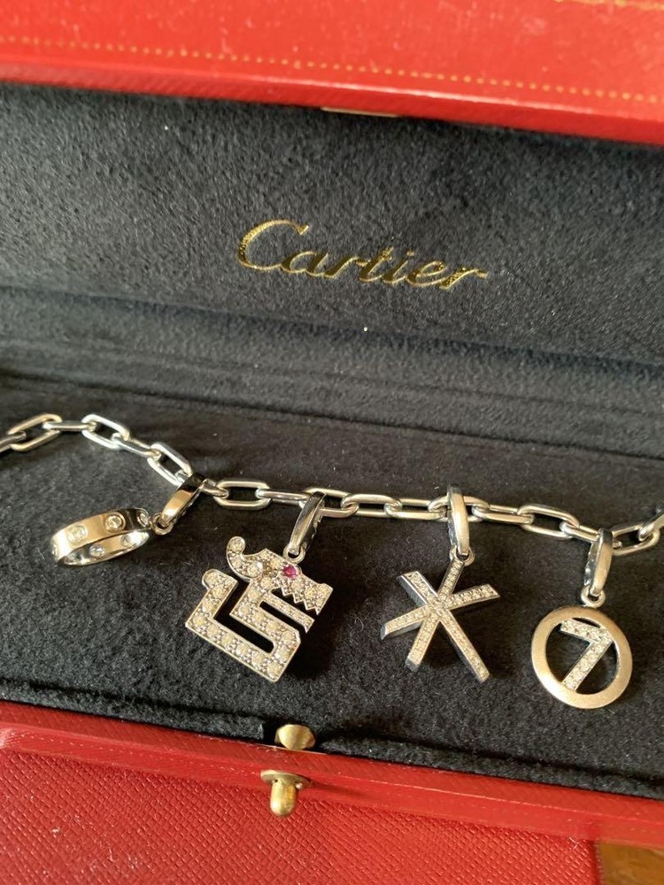 Cartier Spartacus Diamond Charm Bracelet 5-Piece Luxury Set