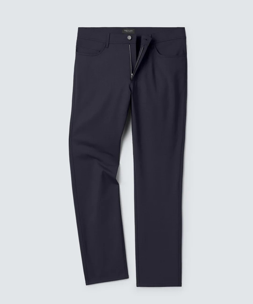 🧡*Relaxed Fit*Unbound Merino Merino Wool Travel Pants Men's Size 34x32 - Navy