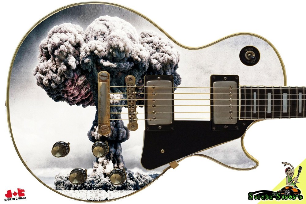Guitar Skin Axe Wrap Re-skin Vinyl Decal DIY Righty Electric Cool Explosion 044
