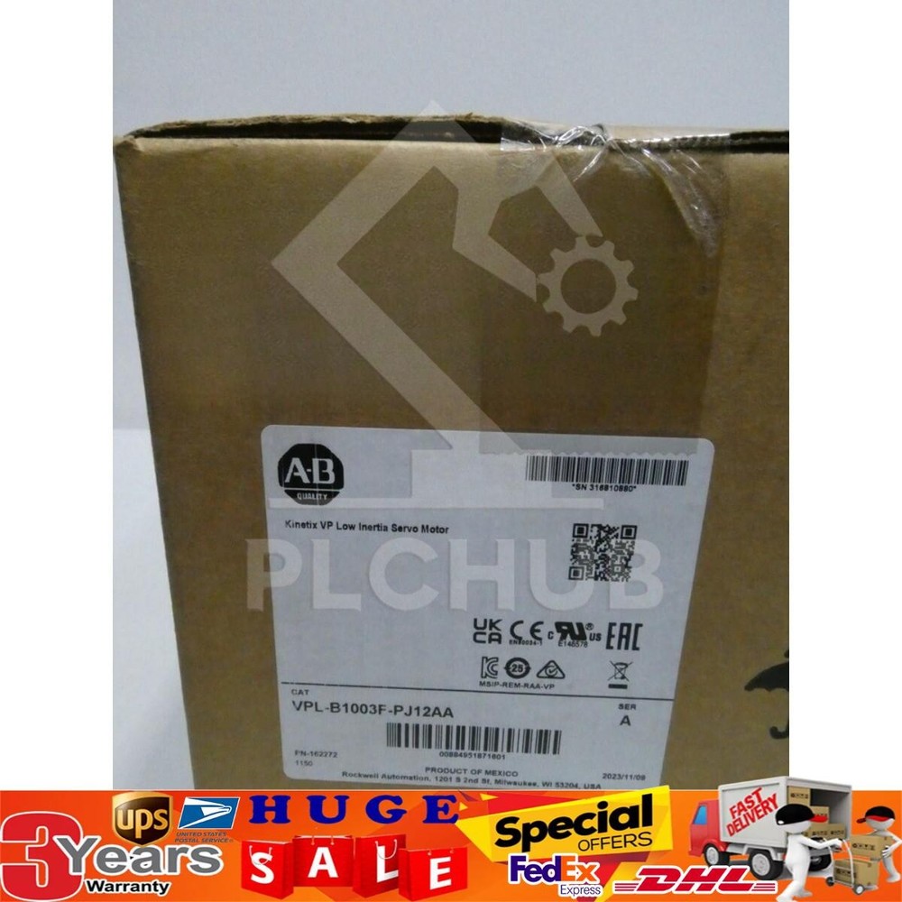 NEW Allen Bradley VPL-B1003F-PJ12AA Servo Motor VPLB1003FPJ12AA US Free Tax
