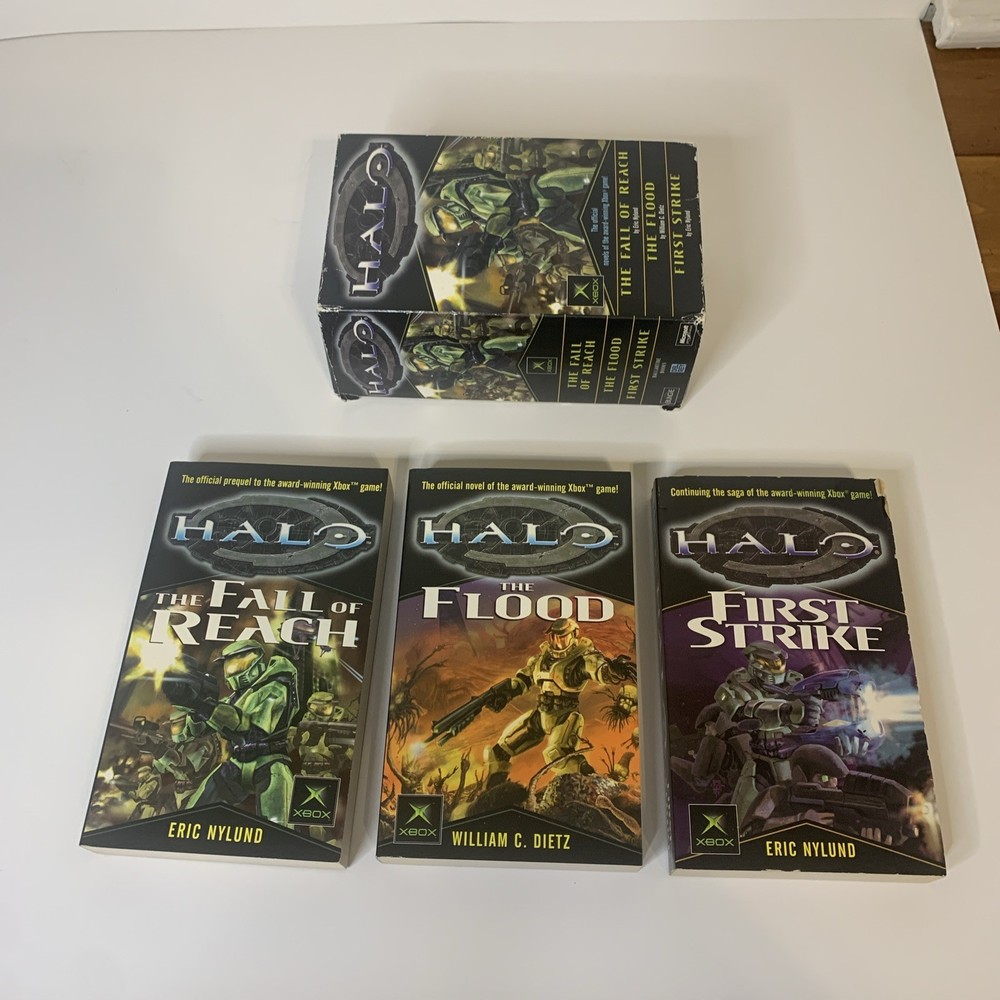 Halo Books Box Set: The Fall of Reach, The Flood, First Strike by Nylund & Dietz