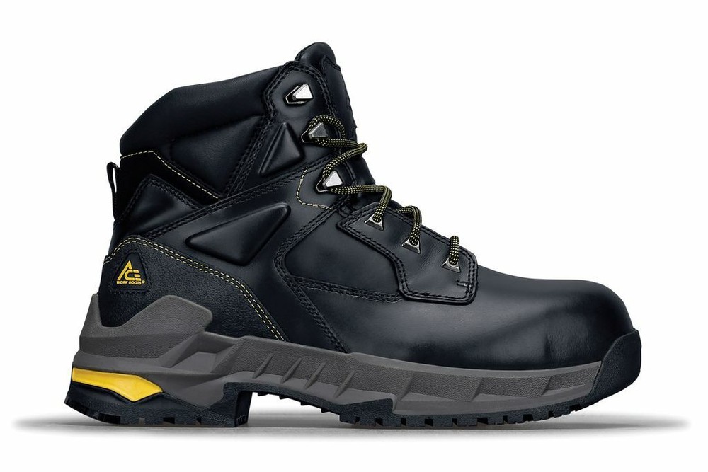 Ace Burren Unisex Composite Toe Slip-Resistant Leather Work Boots for Crews-image