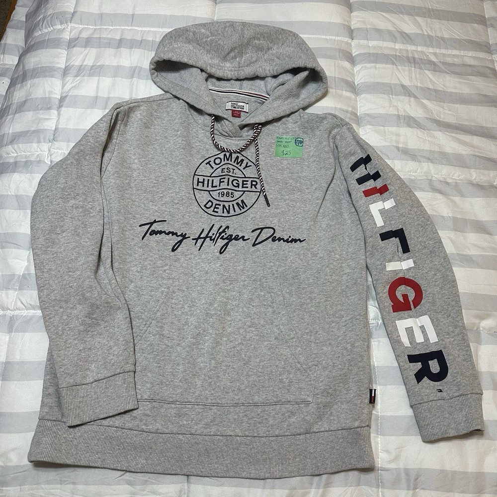 Pre Owned Tommy Hilfiger Womens Hoodie Vintage Style