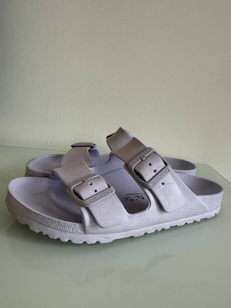 ✿ Birkenstock Arizona Essentials EVA Sandals White Size 38 US 7 Women