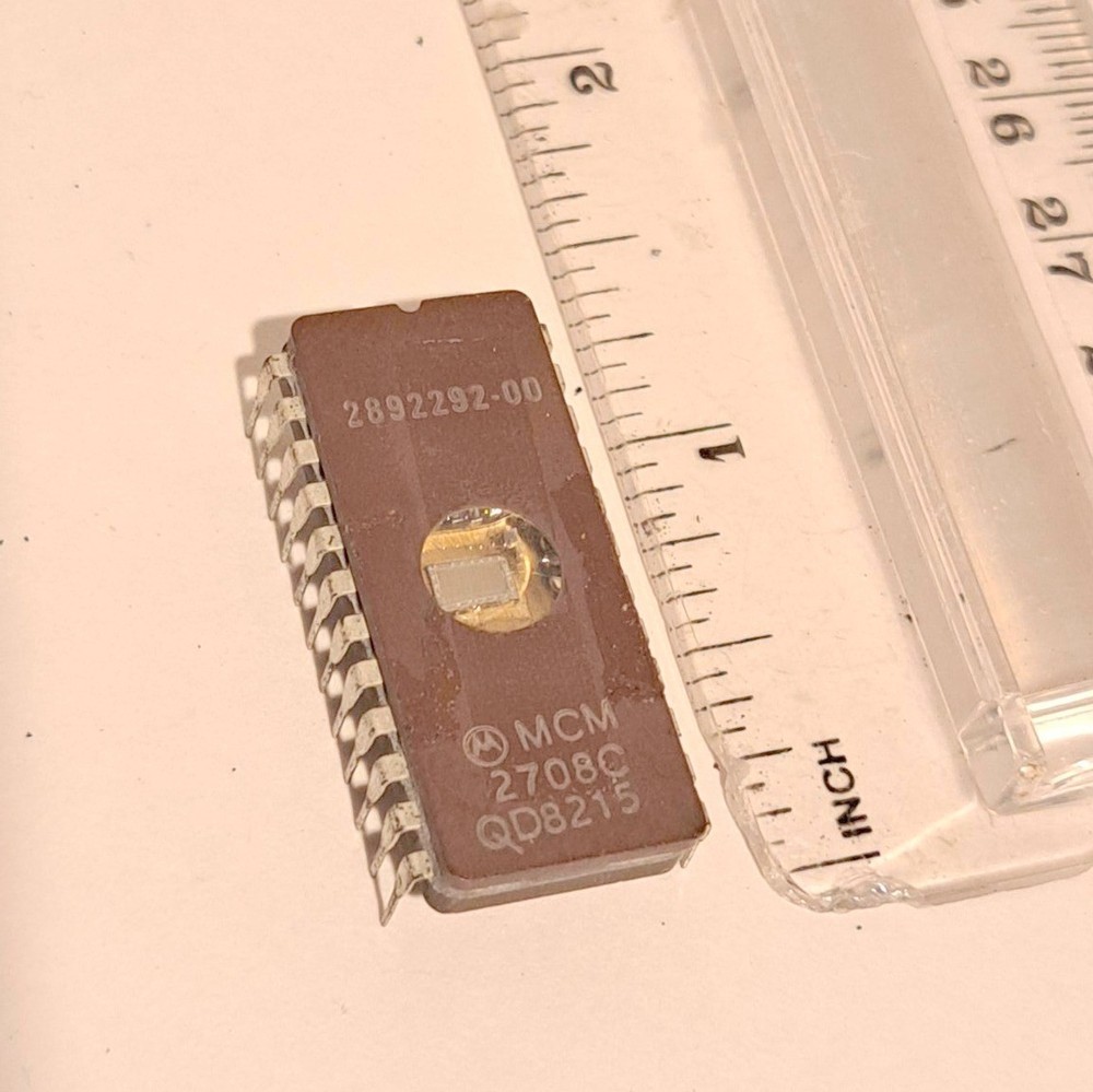 Vintage Motorola EPROM Window Chip - Rare