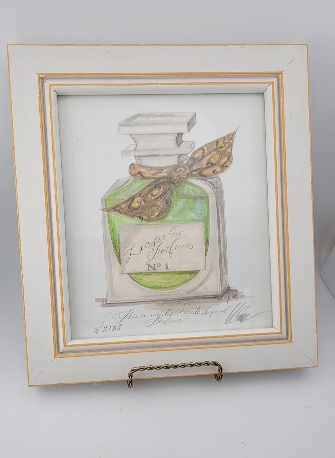 Vintage Kolene Spicher 2003 Framed  Perfume Bottle Parfum Numbered Signed Print