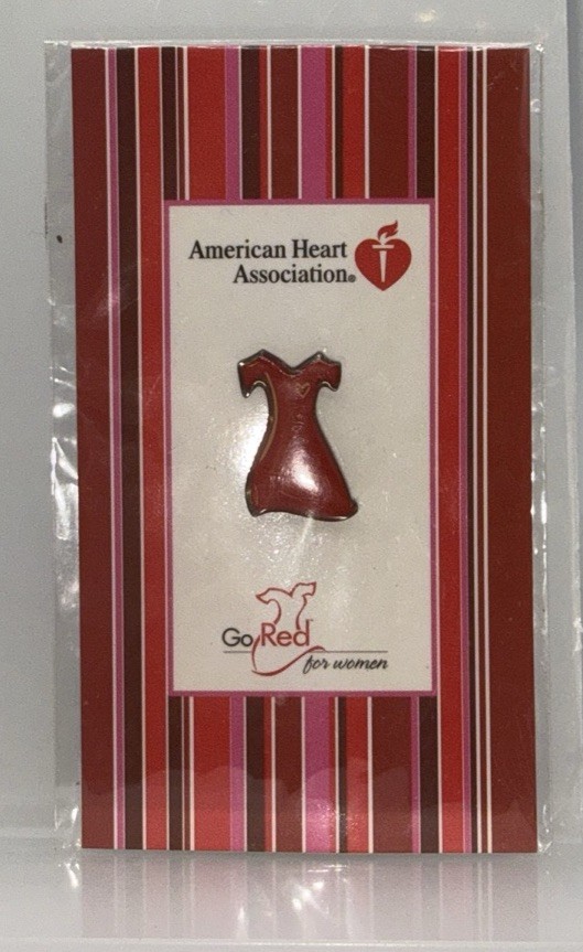 American Heart Association - Red Dress Pin Go Red for Women Hat, Lapel Pin
