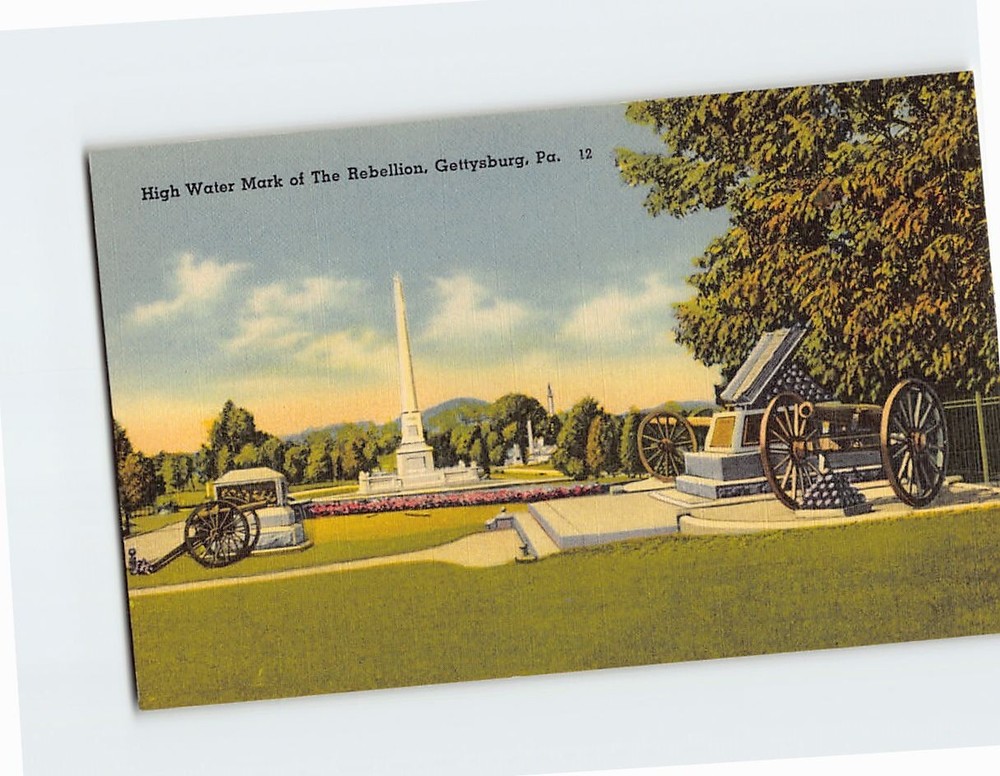 Postcard High Water Mark of the Rebellion Gettysburg Pennsylvania USA