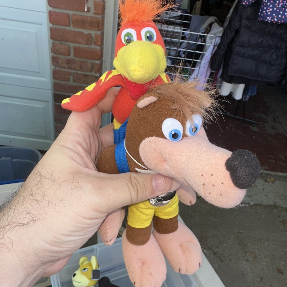Vintage BD&A Banjo Kazooie Stuffed Animal Beanbag Plush 8” No Tush Tag