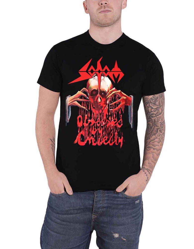 Sodom T Shirt Obsessed By Cruelty Band Logo new Official Mens Black