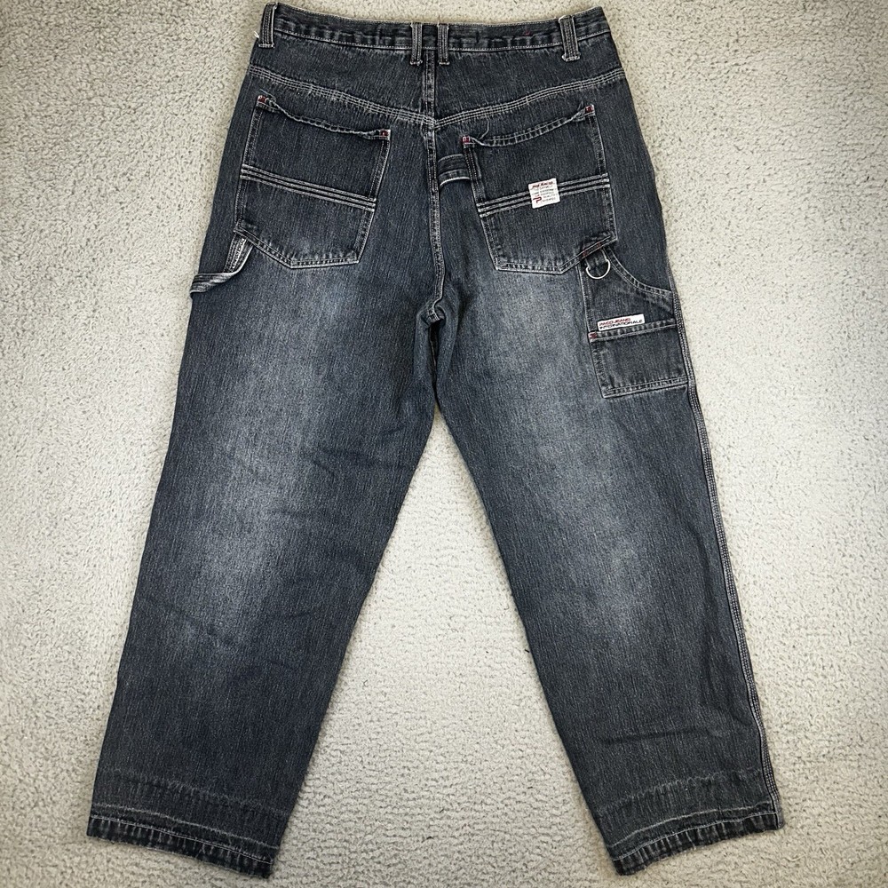 Vintage Y2K Blue Denim Paco Wide Leg Carpenter Jeans Size 36x32