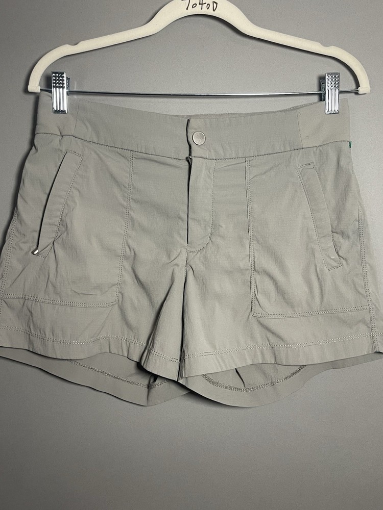 Athleta Womens Gray Hiking Travel Shorts Size 4 Nylon Spandex Lightweight