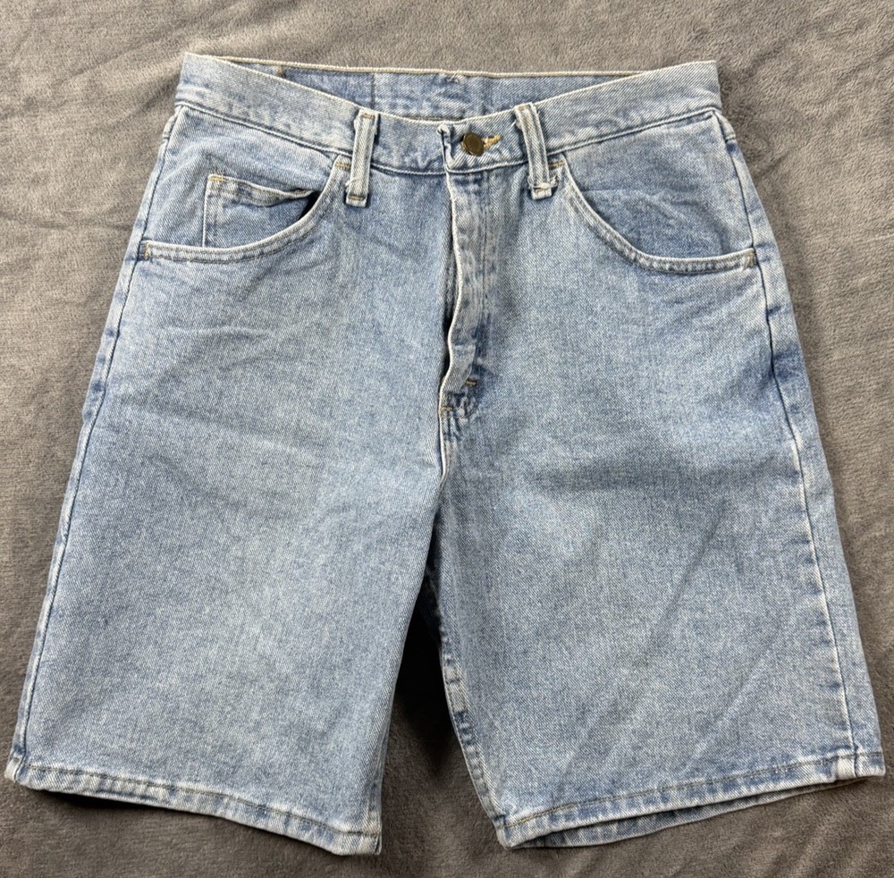 Vintage Wrangler Jean Shorts Men’s Size 30 Blue Denim Light Wash 90s Y2K