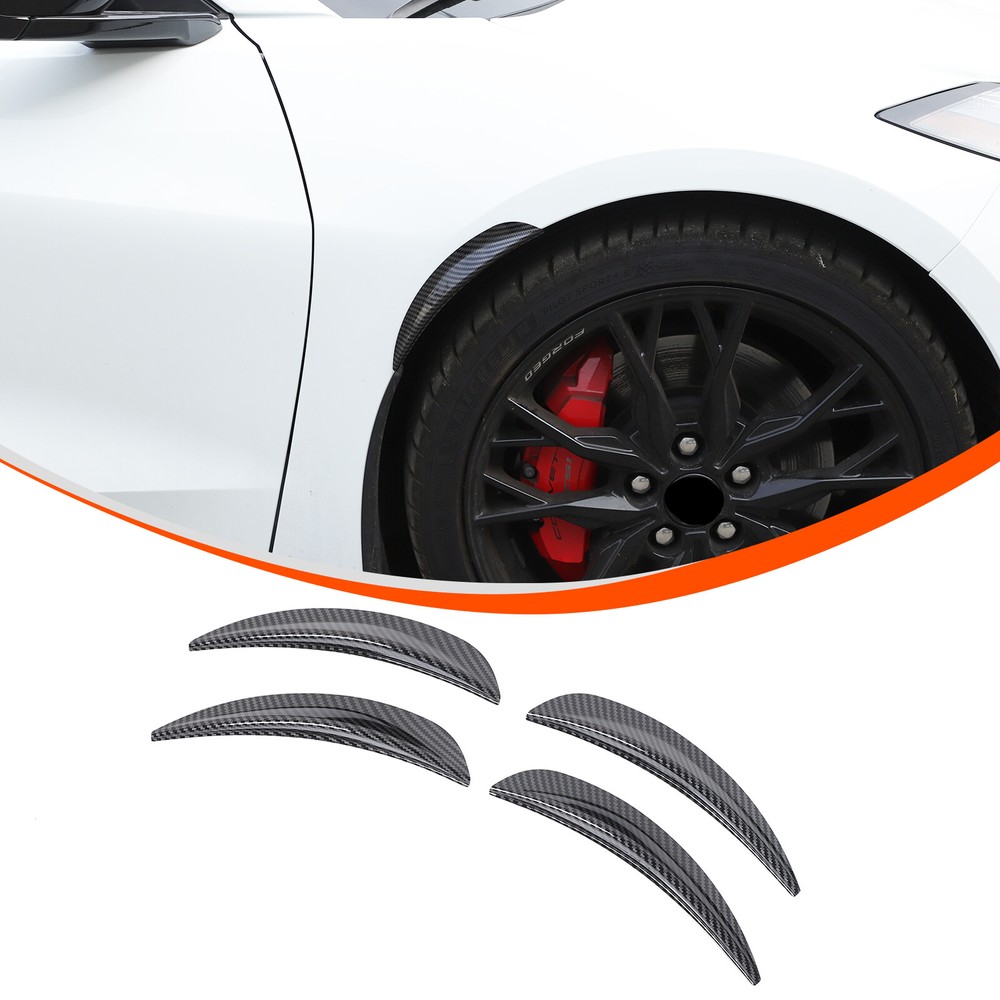 ABS Carbon Fiber Wheel Arch Trim Lips for Corvette C8 2020-2025-image