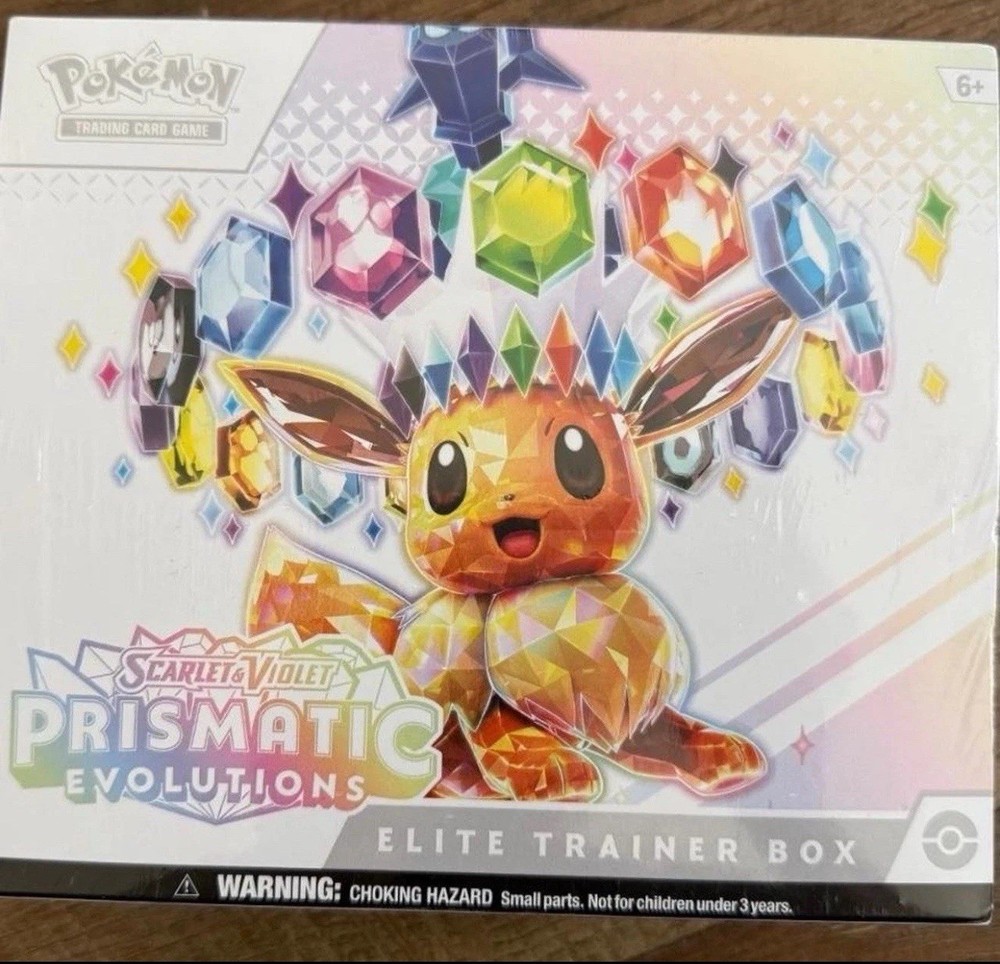 Pokemon TCG Scarlet and Violet Prismatic Evolutions Elite Trainer Small Crack