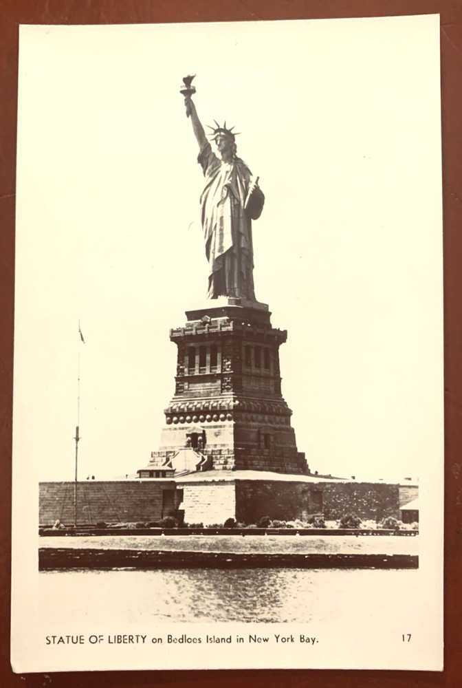 Statue of Liberty Bedloe Island New York Postcard  RPPC Unposted
