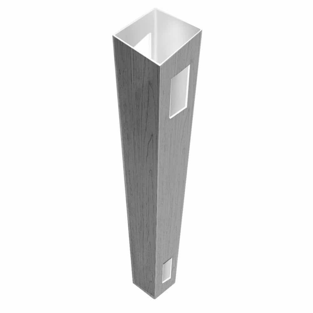 5x5x8.5 Ft Driftwood Gray Vinyl Fence Post for Property Line