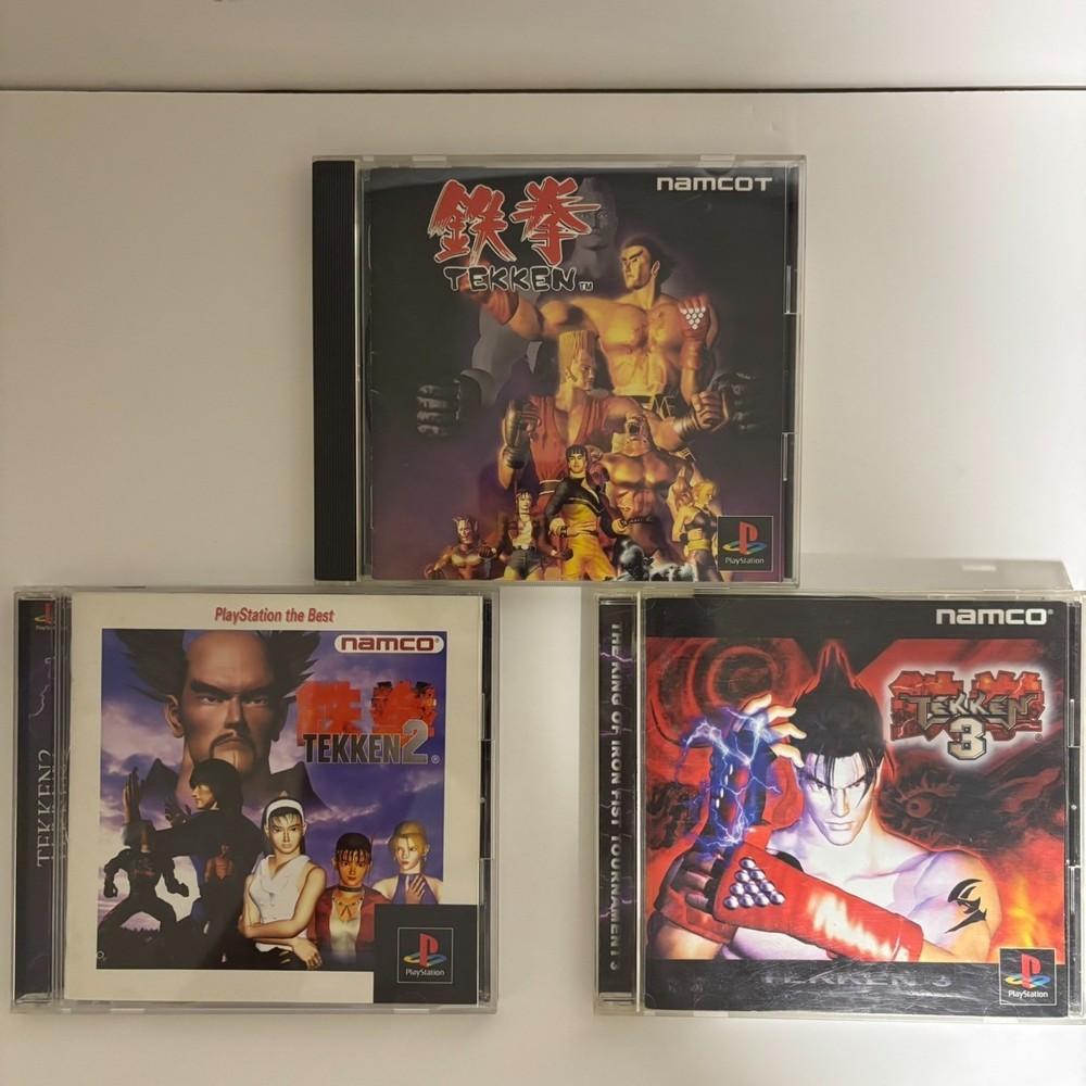 Tekken 1 2 3 Lot of 3 PS1 Sony PlayStation 1 Namco JP Japan Import