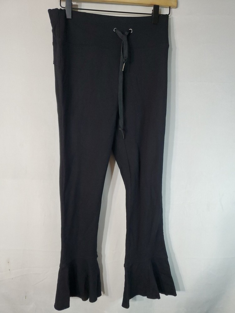 Betsey Johnson Leggings Pants Performance Women's Size Small Black Bell Bottoms