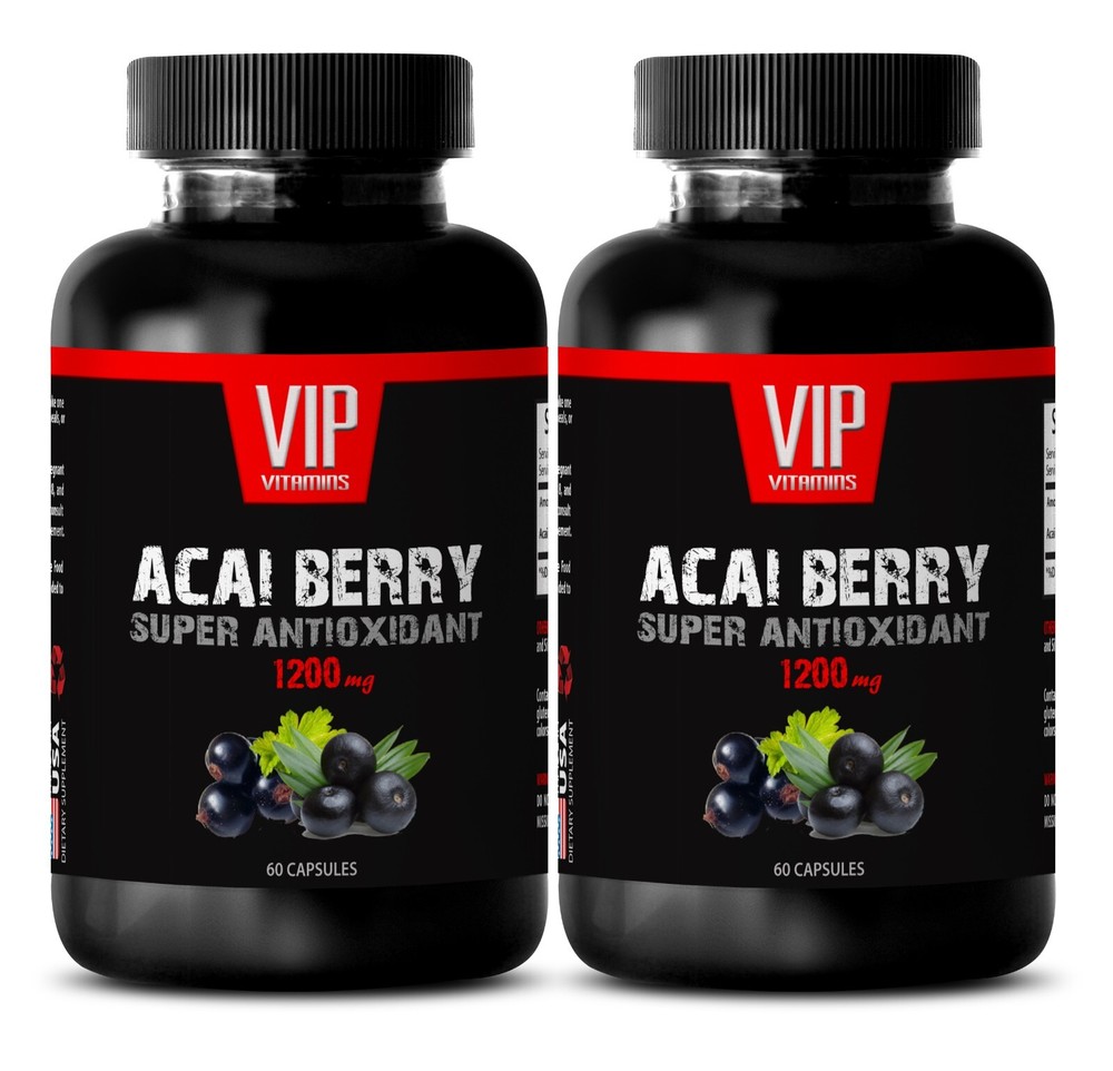 Nutrient-dense food - ACAI BERRY - Delicious fruit 2 Bottles 120 Capsules