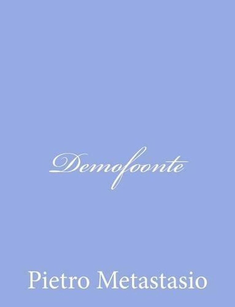 Demofoonte by Pietro Metastasio (Italian) Paperback Book