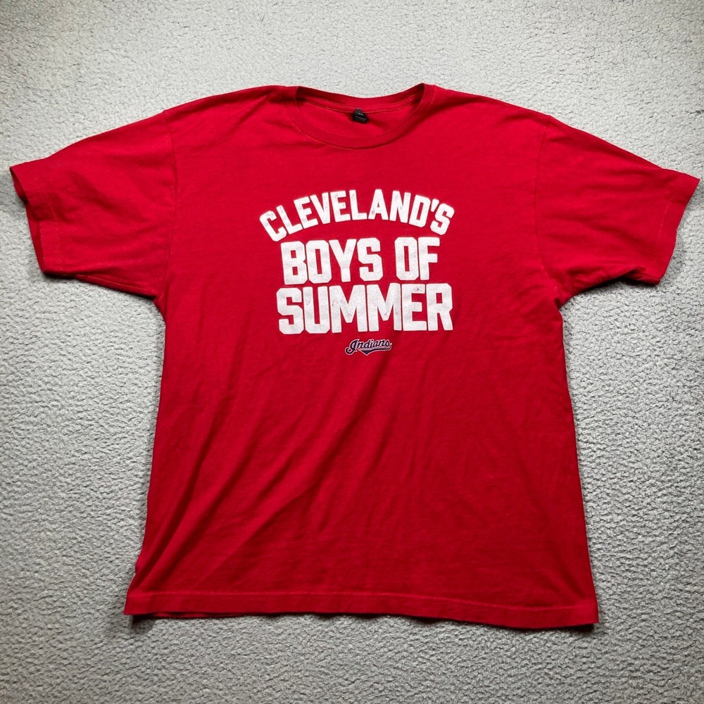 Cleveland Indians Boys of Summer T-Shirt Mens XL Red Graphic Tee MLB Baseball