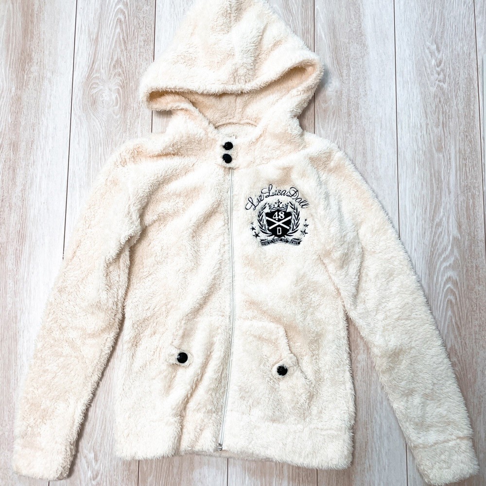 LIZ LISA Doll Zip Hoodie Ivory Size 2 XS/S Shibuya 109 Gal GYARU Y2K  From Japan