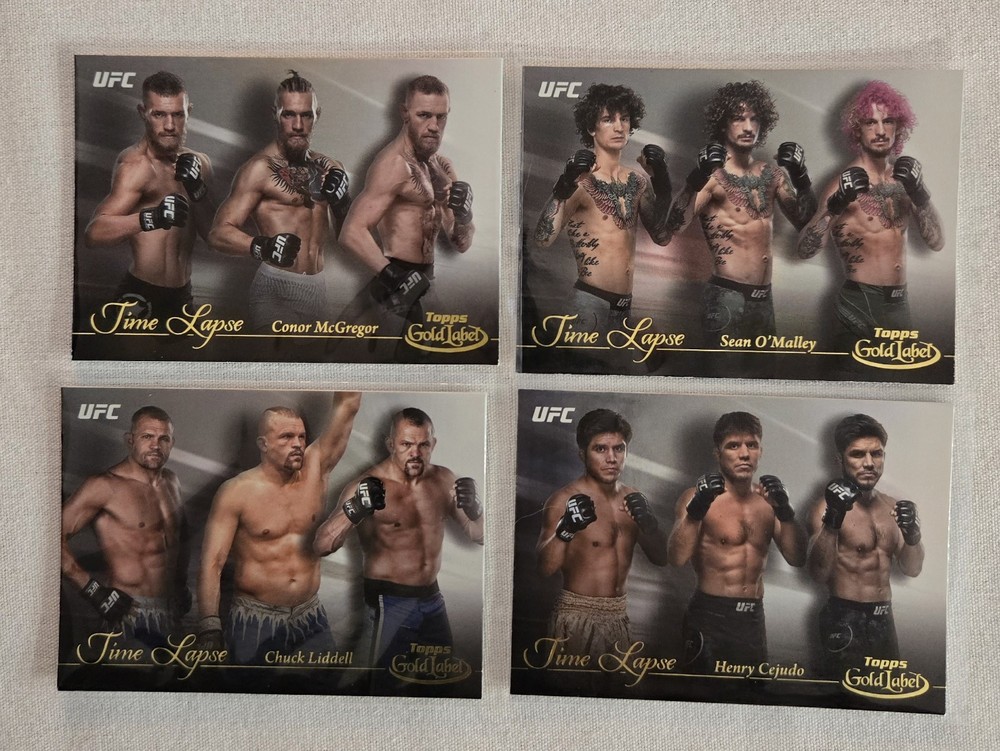 2024 Topps Gold Label UFC Time Lapse Insert 4 Card Lot