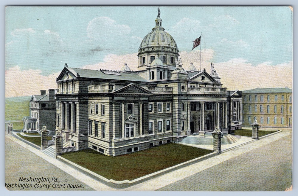 PA Washington County Court House Hugh Leighton c1910 Postcard