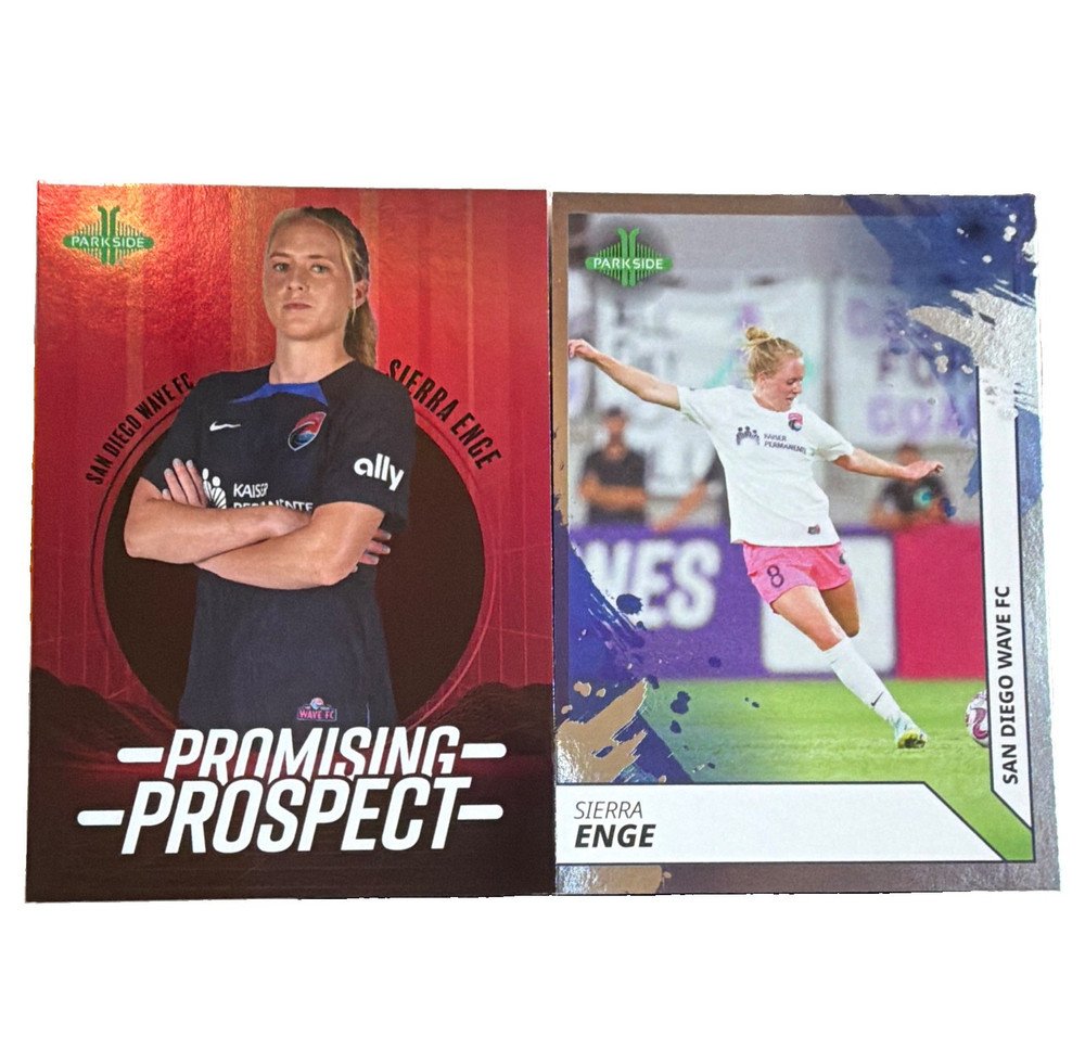 Parkside Sierra Enge San Diego Wave FC 2-Card Lot 2023 NWSL PP-1