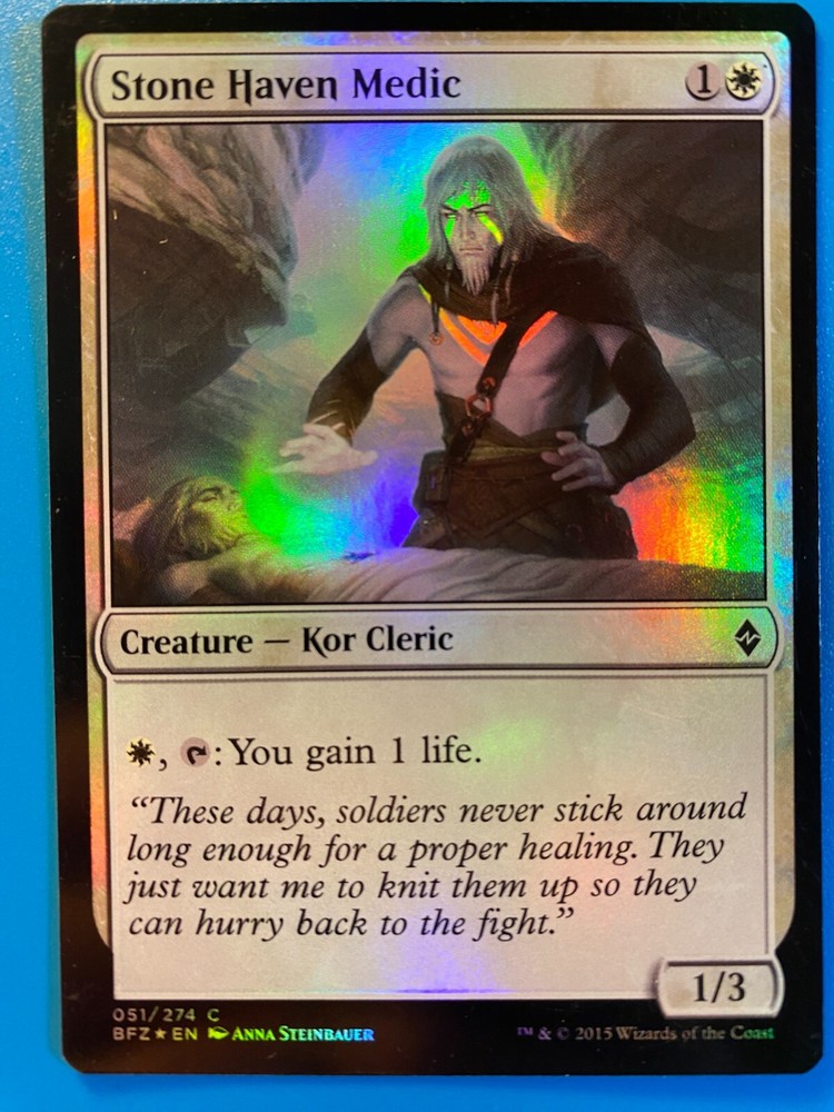 MTG 1x FOIL Stone Haven Medic Battle for Zendikar Magic the Gathering Card x1 NM
