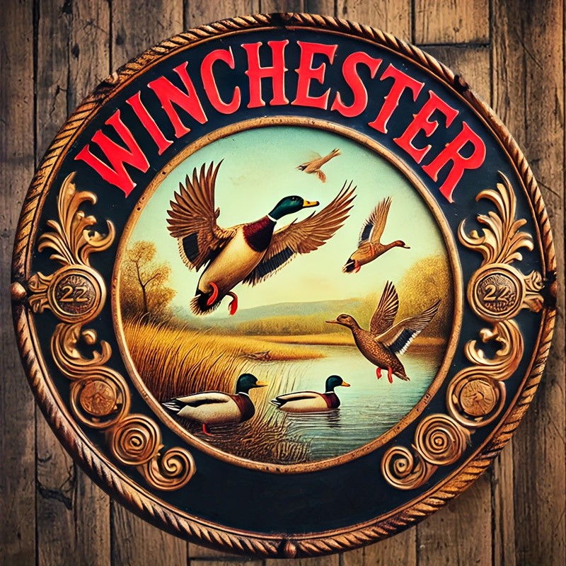Embossed Winchester Duck Hunting Tin Metal Signs Home Décor 8x8
