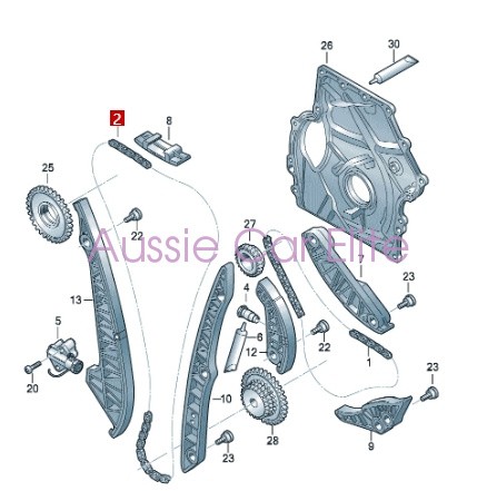 06H109469AH OEM INA Timing Chain Kit Fits for VW Golf Tiguan Passat Eos 1.8 2.0