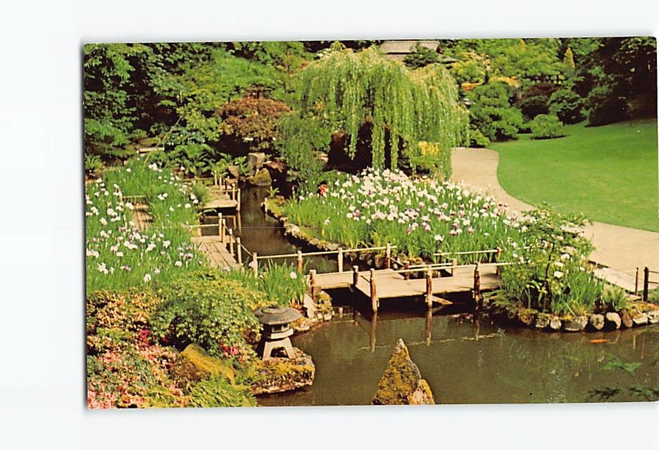 Postcard Japanese Garden Portland Oregon USA