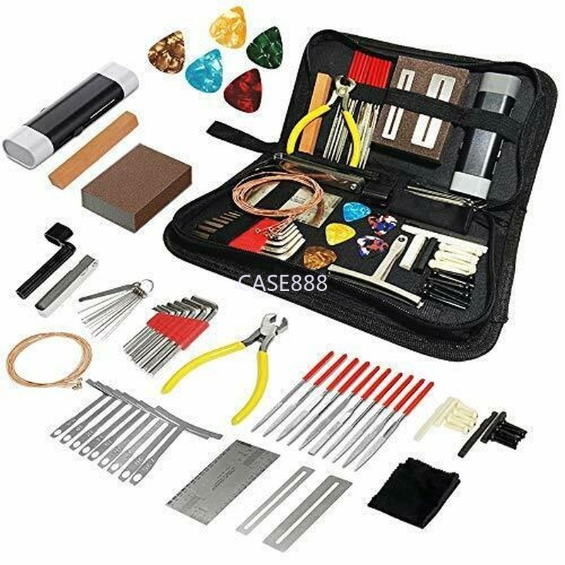 72 Pcs Guitar Tool Kit, Professional Guitar Repairing Maintenance Tool Kit 2024