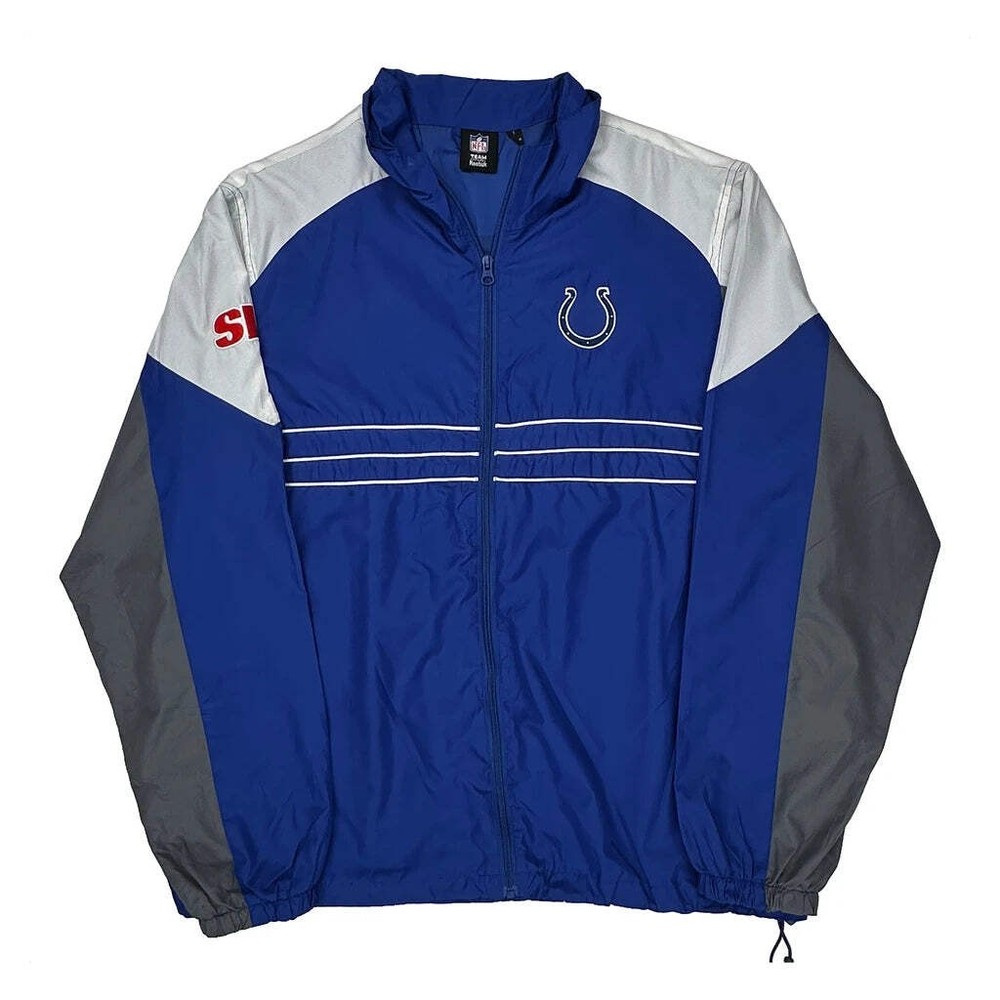 Indianapolis Colts Reebok Nfl Windbreaker - Large Blue Polyester