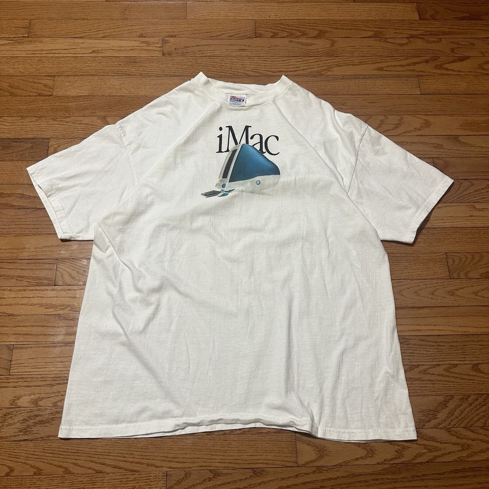Vintage  Apple iMac Computer Think Different T Shirt Mens XXL 1990 Tech Promo
