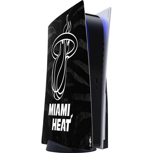 NBA Miami Heat PS5 Console Skin - Miami Heat Black Animal Print