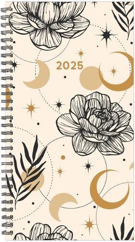 Willow Creek Pres Floral Moon 2025 3.5 X 6.5 Softcover Weekly Spira (Paperback)