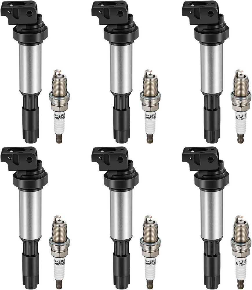 6X Ignition Coil & Iridium Spark Plug For 2007-2014 BMW e60 z4 535i UF522 UF515