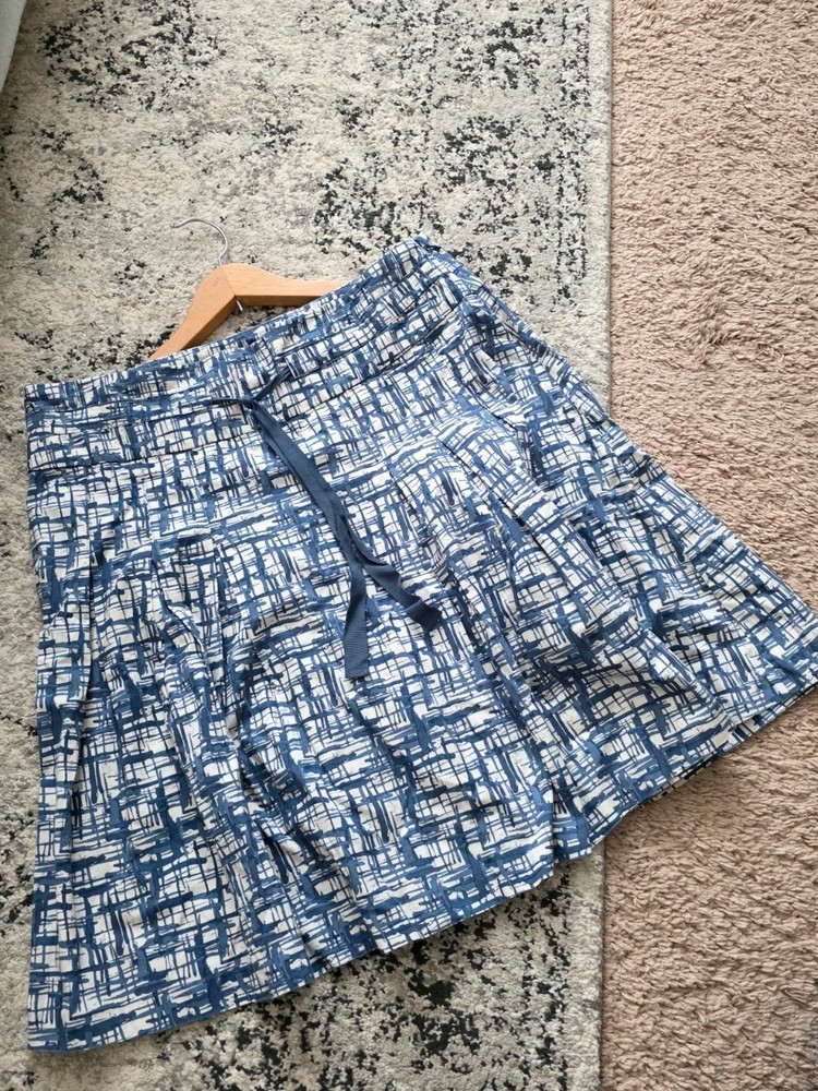 Vintage Y2k Old Navy Cotton Pleated Skirt Womens 12 Cotton Coastal Cowgirl Boho
