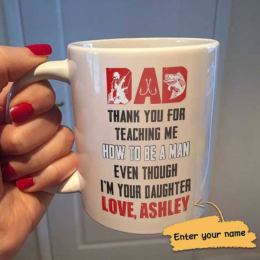 Father S Day Mug Custom Names Dad Thank You For Teaching