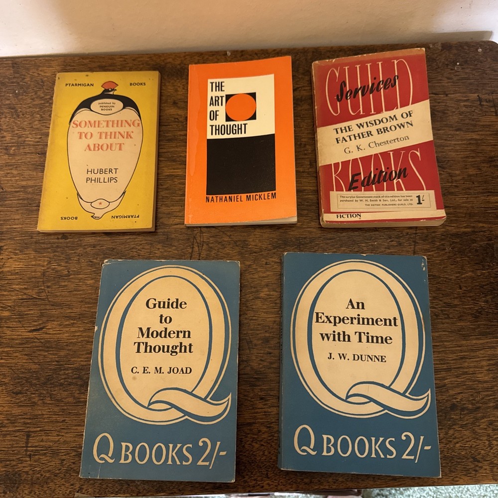 Vintage mid-century philosophy and thought paperback collection – 5 titles