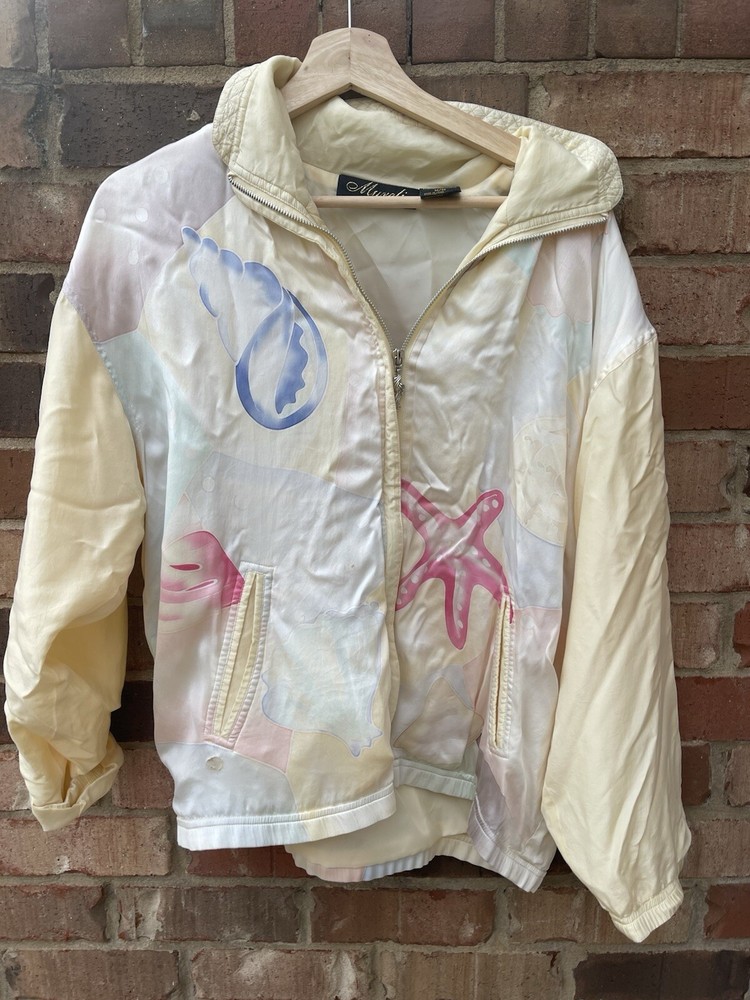 Vintage Mureli Women’s Jacket Size Medium Silk Coastal Grandma